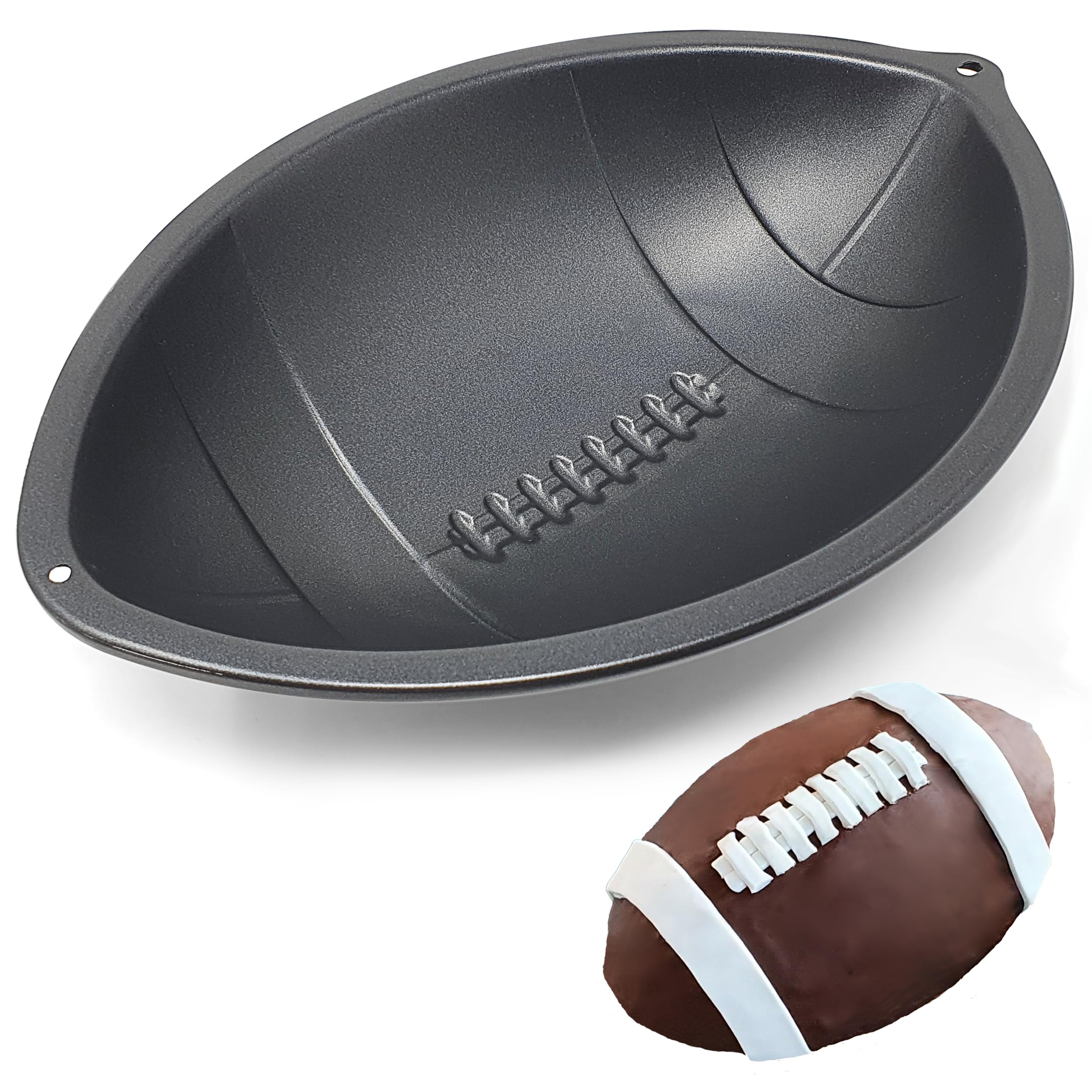 40YARDS American Football Baking Mould with Recipe Made of Steel with Non-Stick Coating (True to Scale) - Decoration for the Next Football Party