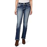 WallFlower Womens Luscious Curvy Bootcut Mid-Rise Bling Insta Stretch Juniors Jeans (Standard and Plus)