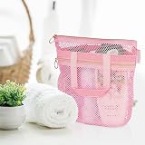 DV Lifestyle Mesh Shower Bag 25 x 26cm with Zippers Pink view 5