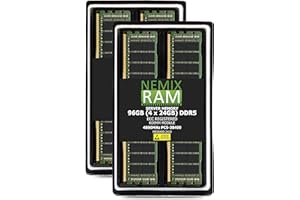 96GB 4X24GB DDR5 4800MHZ PC5-38400 1Rx8 1.1V CL40 288-PIN ECC Registered RDIMM NEMIX RAM Server Memory KIT Compatible with AS