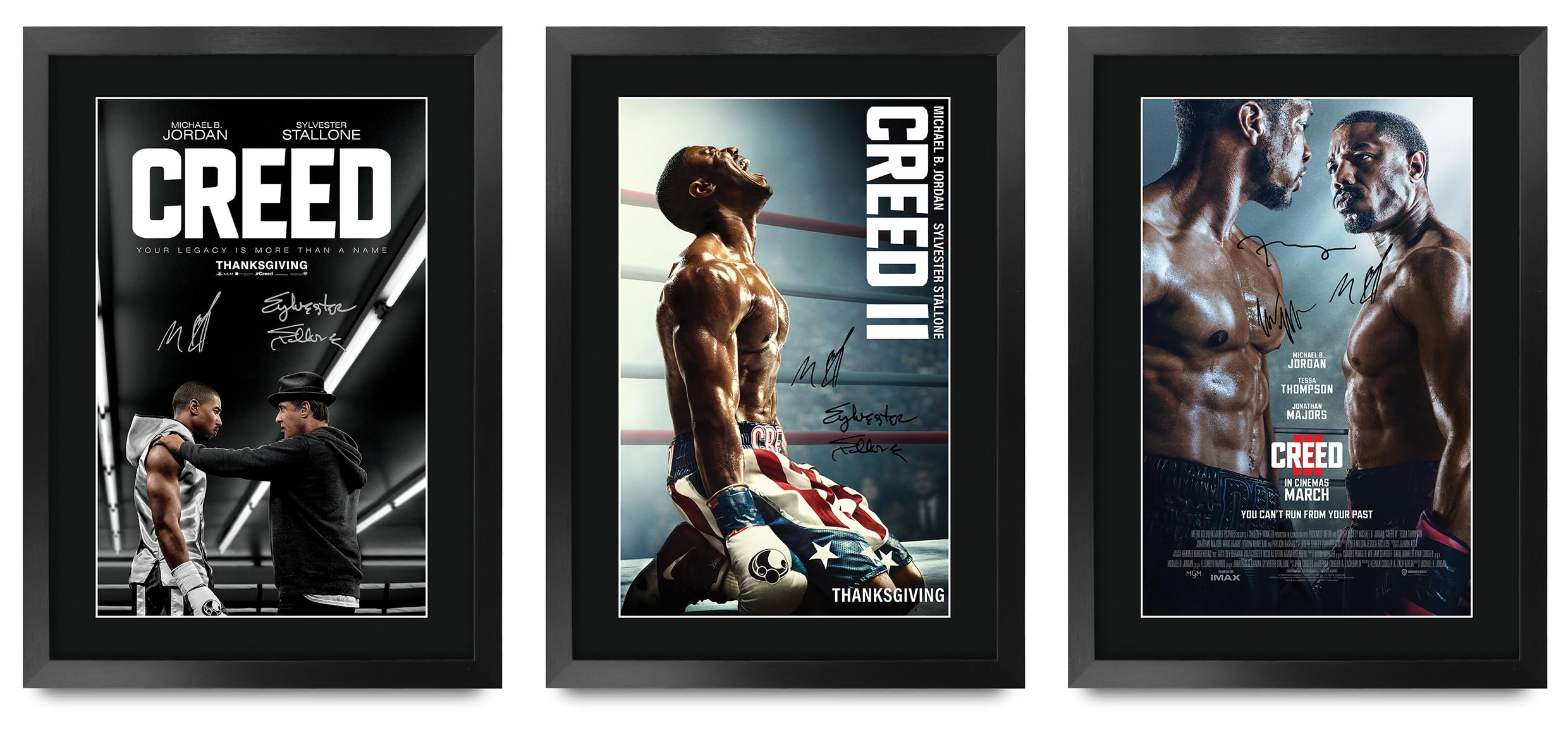 HWC Trading FR A3 Creed Gifts Printed Poster Set Signed Autograph Picture for Movie Memorabilia Fans - A3 Framed