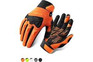 INBIKE Mountain Bike Gloves for Men Knuckle Guard Padded Men's Cycling Gloves Breathable for MTB Motocross Racing Dirtbike