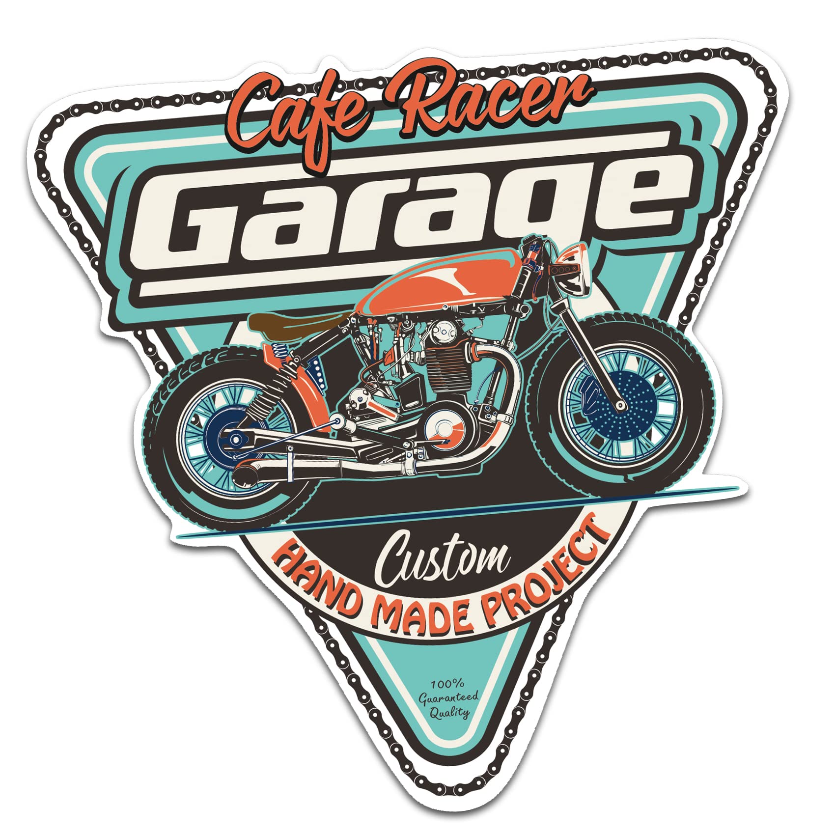 Finest Folia Retro Vintage Sticker Old School Ace Cult Rockabilly (#34 Cafe Racer Custom)