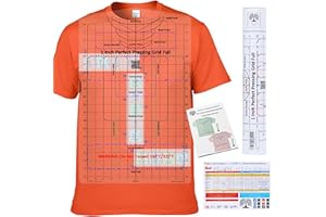 CLPA Heat Press Safe Tshirt Pressing Guide for Vinyl Alignment and Accurate Placement Full Shirt. an All-in-one t-Shirt Ruler