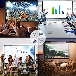 Projector Screen with Stand, Qoolfoto 100 Inch