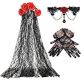 DreamLily Flower Crown Headband Cinco De Mayo Party Costume Dia de Los Muertos Day of The Dead Headpiece NC12