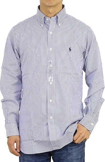 Amazon ポロ ラルフローレン Polo Ralph Lauren メンズ クラシックフィット ボタンダウン 長袖シャツ 無地 ストライプ ワンポイント 並行輸入品 シャツ 通販