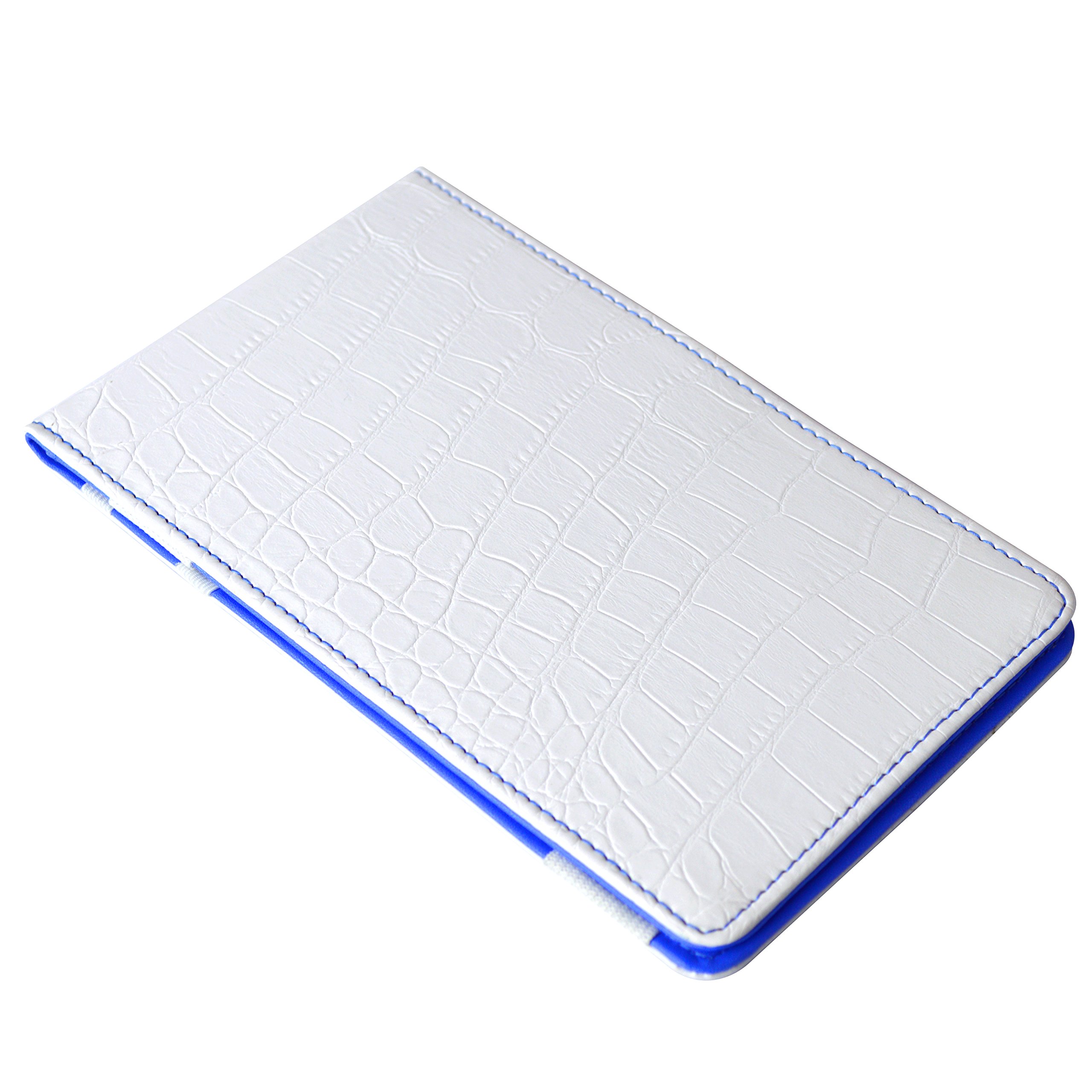 On Par Premium Golf Scorecard Holder - Crocodile, White/Blue