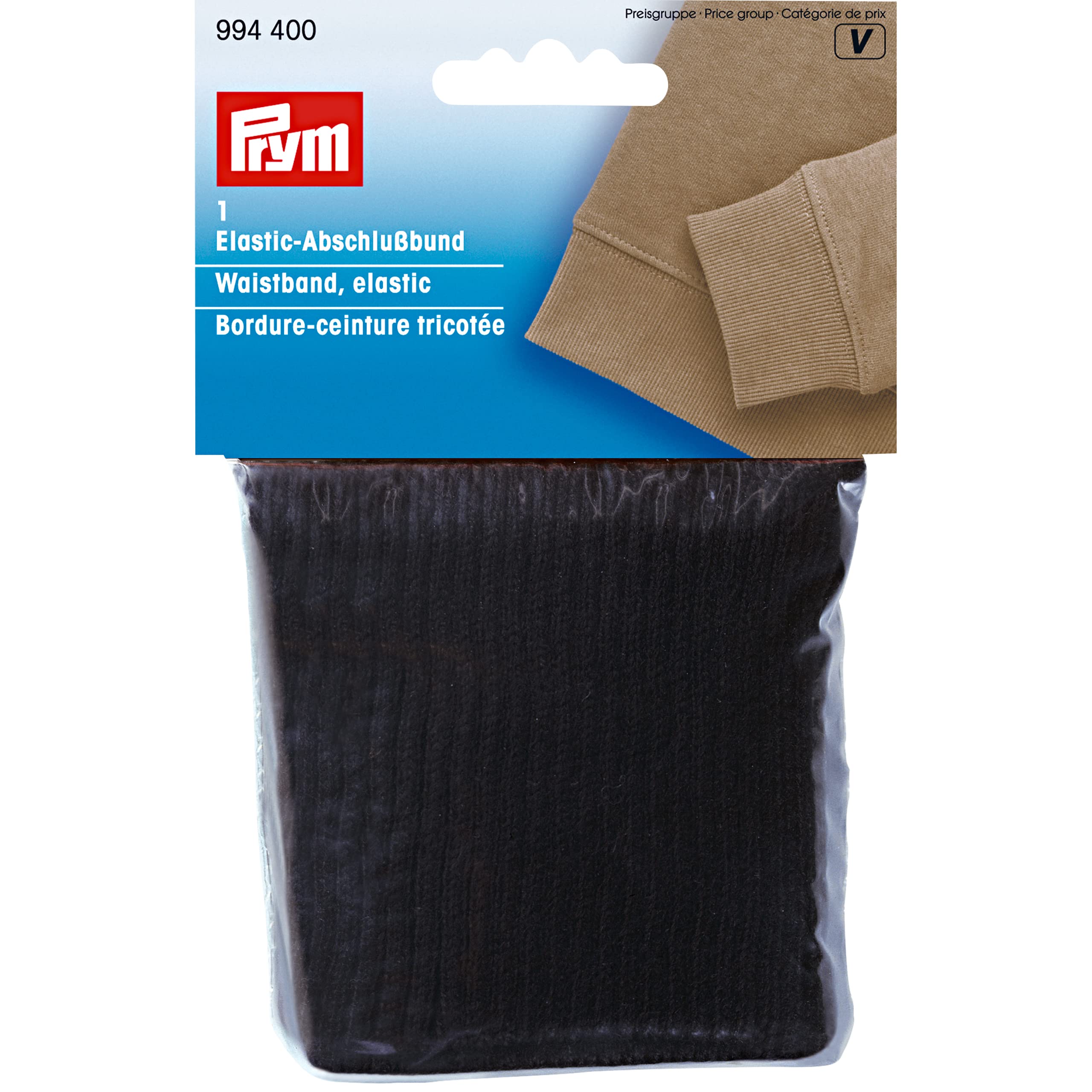 Prym 994400 Elastic Waistband Black