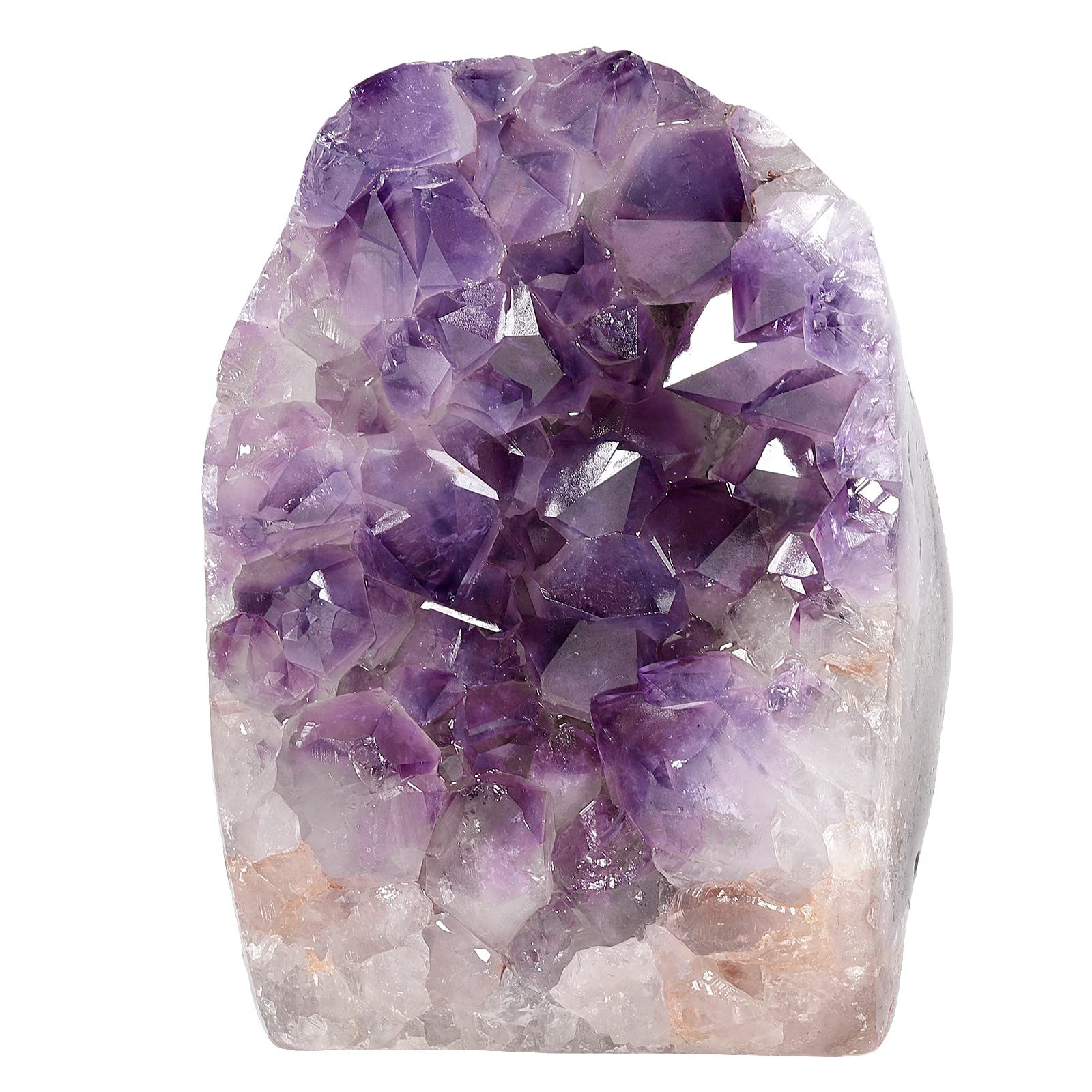 KYEYGWO Natural Amethyst Crystal Cluster Gemstone Specimen for Home Decoration Raw Druzy Geode Quartz Stone Figurine for Reiki Healing Meditation, 800-900g