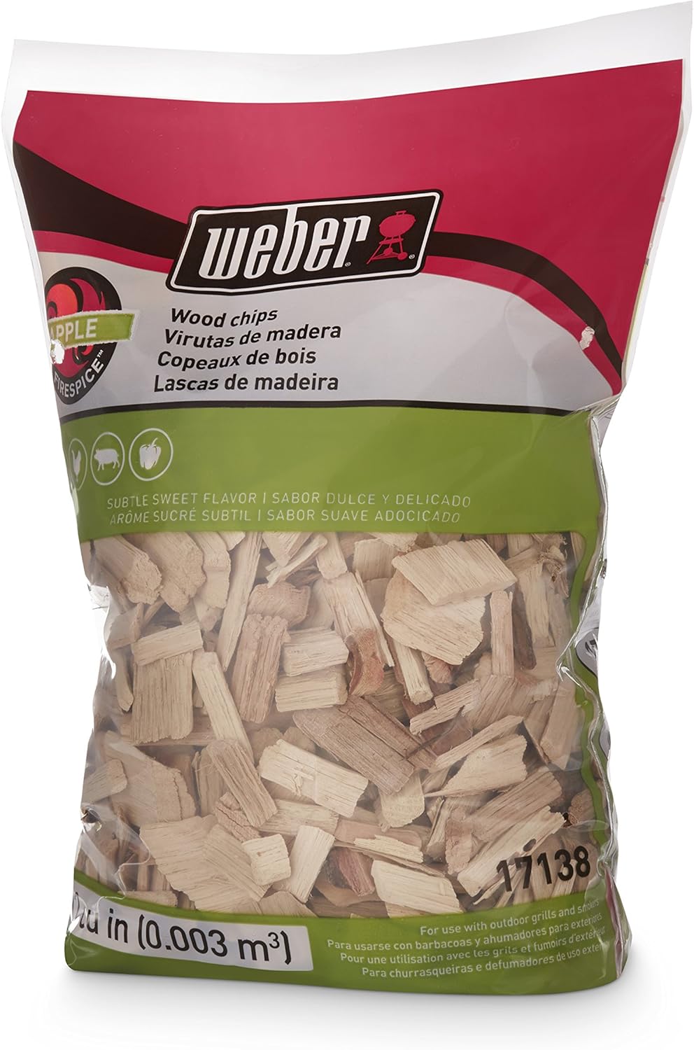 Weber Cubic Meter Stephen Products 17140 Cherry Wood Chips, 192 cu. in. (0.003 cub, 2 lb : Garden & Outdoor