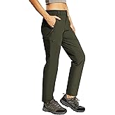 Haimont Women's Hiking Cargo Pants Quick Dry Lightweight Ripstop Stretch Nylon Travel Pants with Zip Pockets Water Repellent