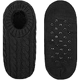 Panda Bros Mens Super Soft Warm Cozy Fuzzy Fleece-lined Winter Slipper socks With Grips, Size 6-11
