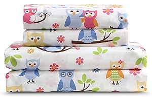 Kute Kids Twin Size Sheet Sets, Twin, Owl