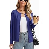 QUEZHU Women's Fall Lightweight Cardigan Casual Long Sleeve Button Down Cardigans Jackets