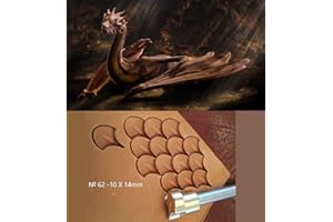 DANDS LTD Dragon Scale Leather Crafting Stamp Tool for Leather Crafts Brass #62