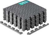 Yes4All EVA Interlocking Mats Puzzle Floor Tiles 11 mm Gray 1.02 m2 Border