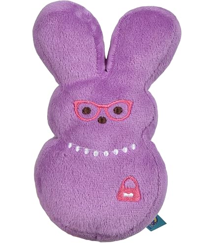 Peeps For Pets Juguete Pequeño De Peluche Para Perro, 2 Piezas De Colores Surtidos De 10,16 Cm De Tela Pequeña Para Perro Con Chirriador, 2 Unidades De Juguetes Para Perro Chirriante De