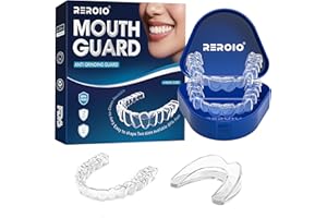 REROIO Mouth guard for Grinding Teeth, Comfortable Night Guard for Grinding Teeth, Perfect fit Anti Grinding Mouthguard for A