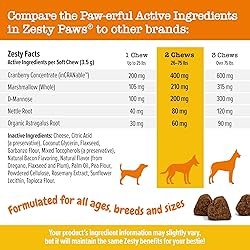 Zesty Paws Cranberry Supplement for Dogs - Bladder