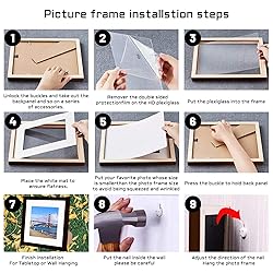 9x9 inch Wood Picture Frame for Wall Hanging or