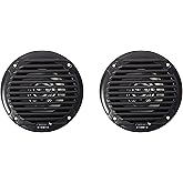 Jensen MS5006BR Black 5.25" Dual Cone Waterproof Speakers