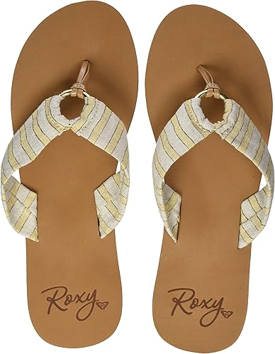 white roxy flip flops