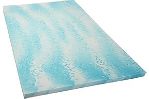 LINENSPA 3 Inch Gel Swirl Memory Foam Mattress Topper – Cooling Gel Infused – Pressure Relieving – CertiPUR Certified - Queen