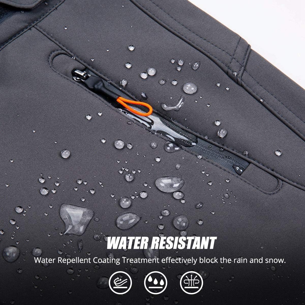 FREE SOLDIER Women's Outdoor Water Resistant Fleece Lined Softshell Pants Windproof Breathable Lightweight Hiking Cargo Pants : Clothing