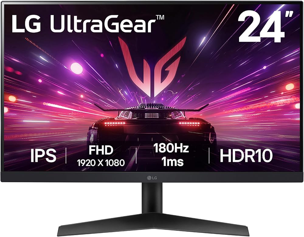 LG UltraGear 24GS60F 24 In 1080p 180Hz IPS G-Sync FreeSync HDR10