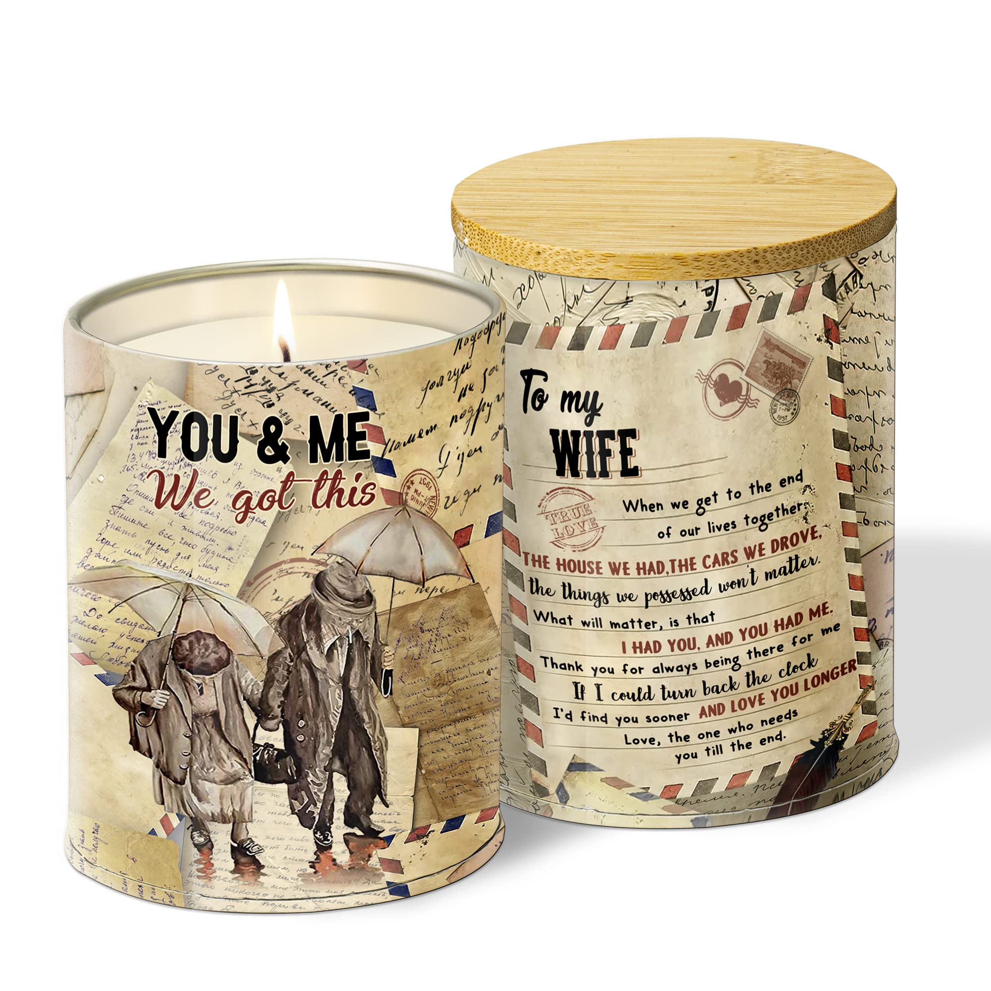 Birthday Valentines Day Gifts for Wife from Husband, 10 Oz Lavender Candles Mother's Day Gifts