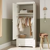 Tutti Bambini Rio 3-Piece Nursery Set White - 2-in-1 Cot Bed, Dresser & Wardrobe view 7
