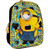 AI ACCESSORY INNOVATIONS Minions Kids Backpack, 15" Girls & Boys Despicable Me School Bag, Black