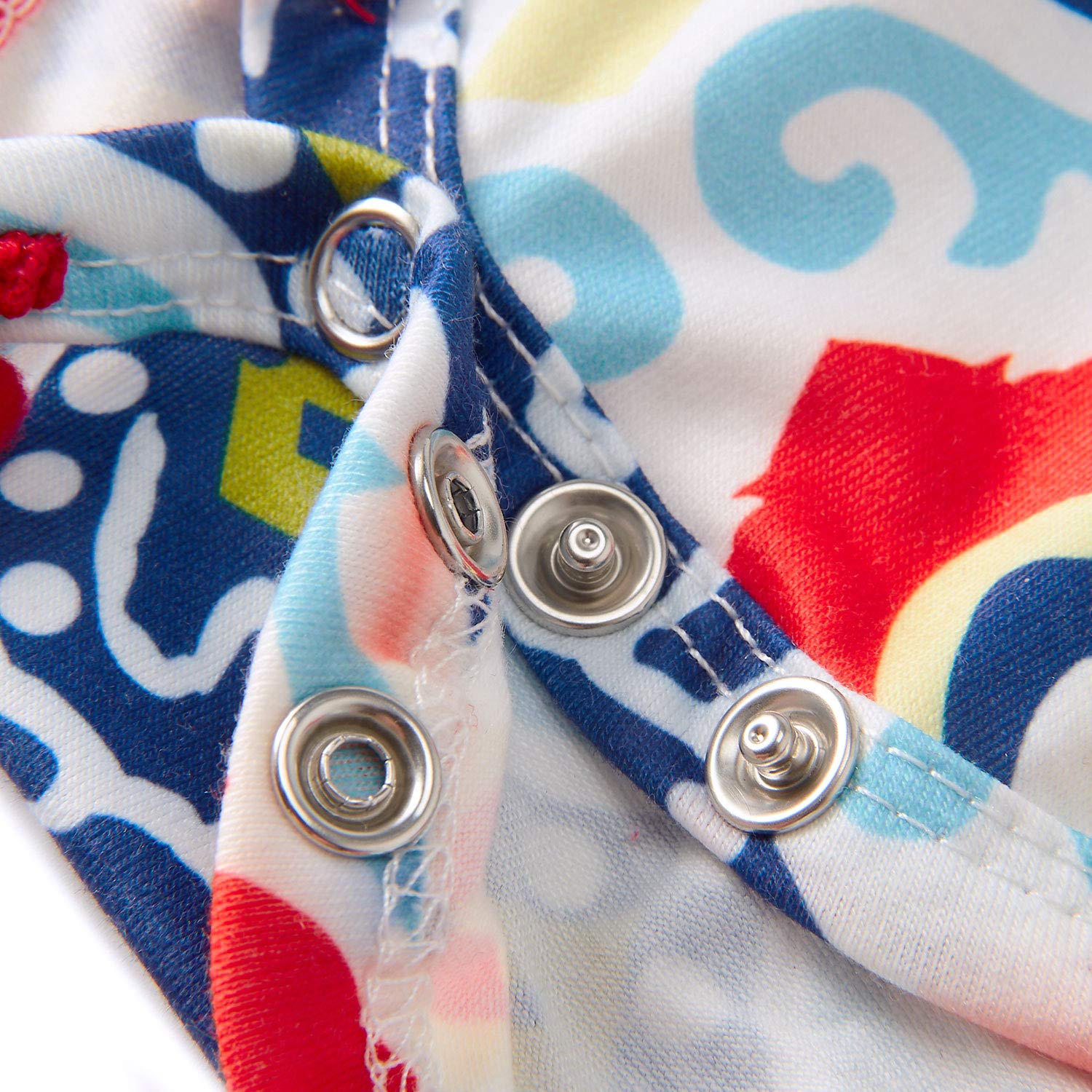 RAISEVERN Chic Imprimer sans Manches Onesie Whit Romper avec la tête des Tenues Quotidiennes Taille 90