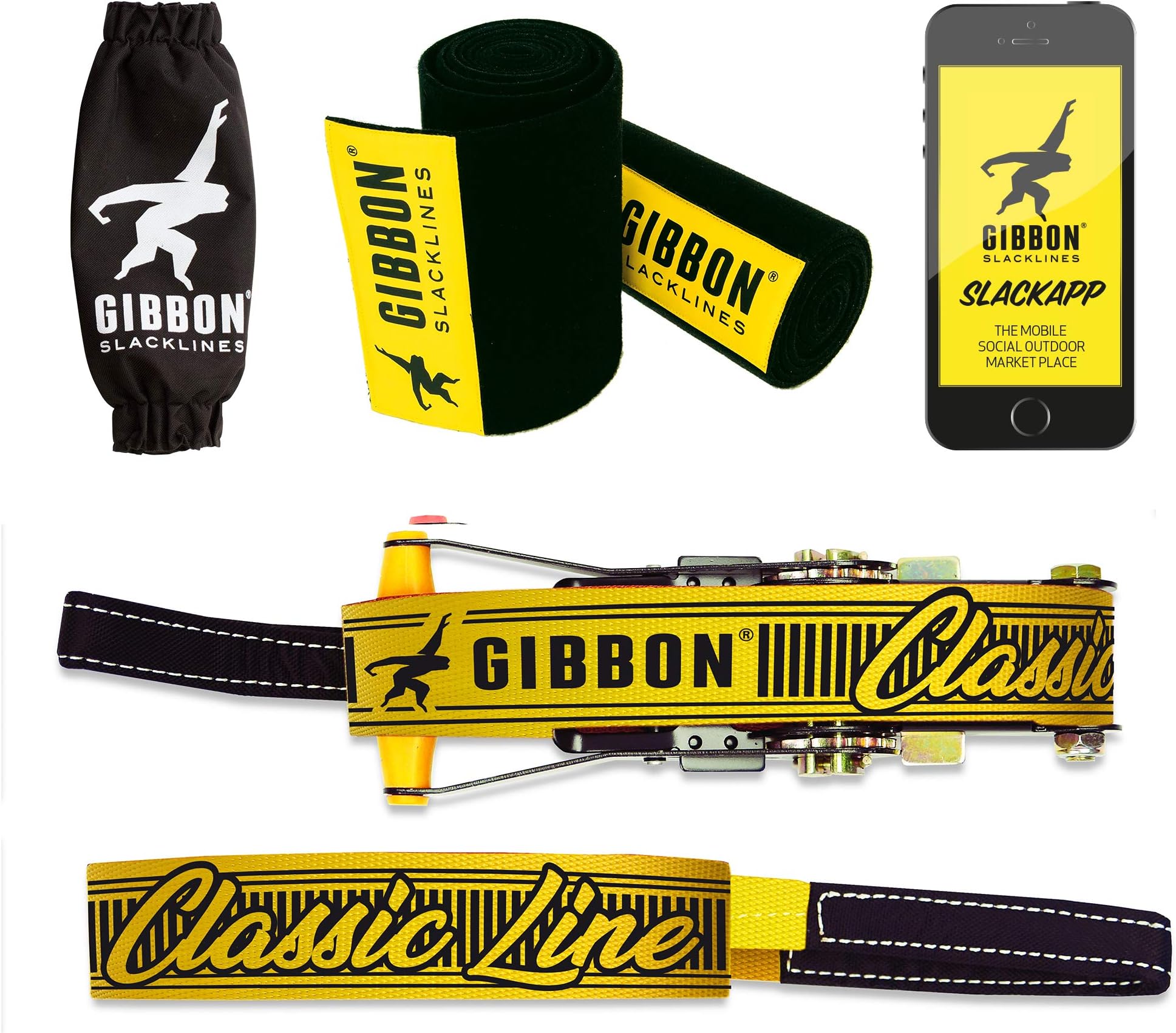 Gibbon 25metre Classicline Slackline XL Treewear Set
