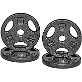 CAP Standard 1-Inch Cast Iron Grip Weight Plates, Multiple Options