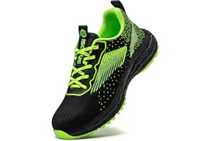 ISOOUS Steel Toe Shoes for Men Non Slip Work Shoes Women Lightweight Comfortable Safety Work Shoes for Men Puncture Proof Steel Toe Sneakers for Construction