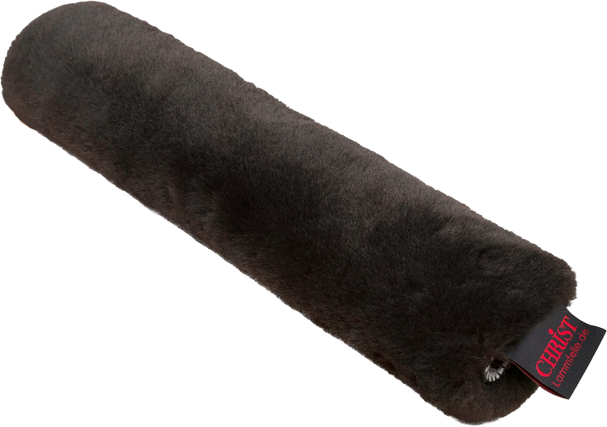 CHRIST Sheepskin neck cover or horses Protection for horse and bridle, snaffle, noseband and headstall, one size (32 cm/approx. 12,6 in), available in natural colour, anthracite, black, brown