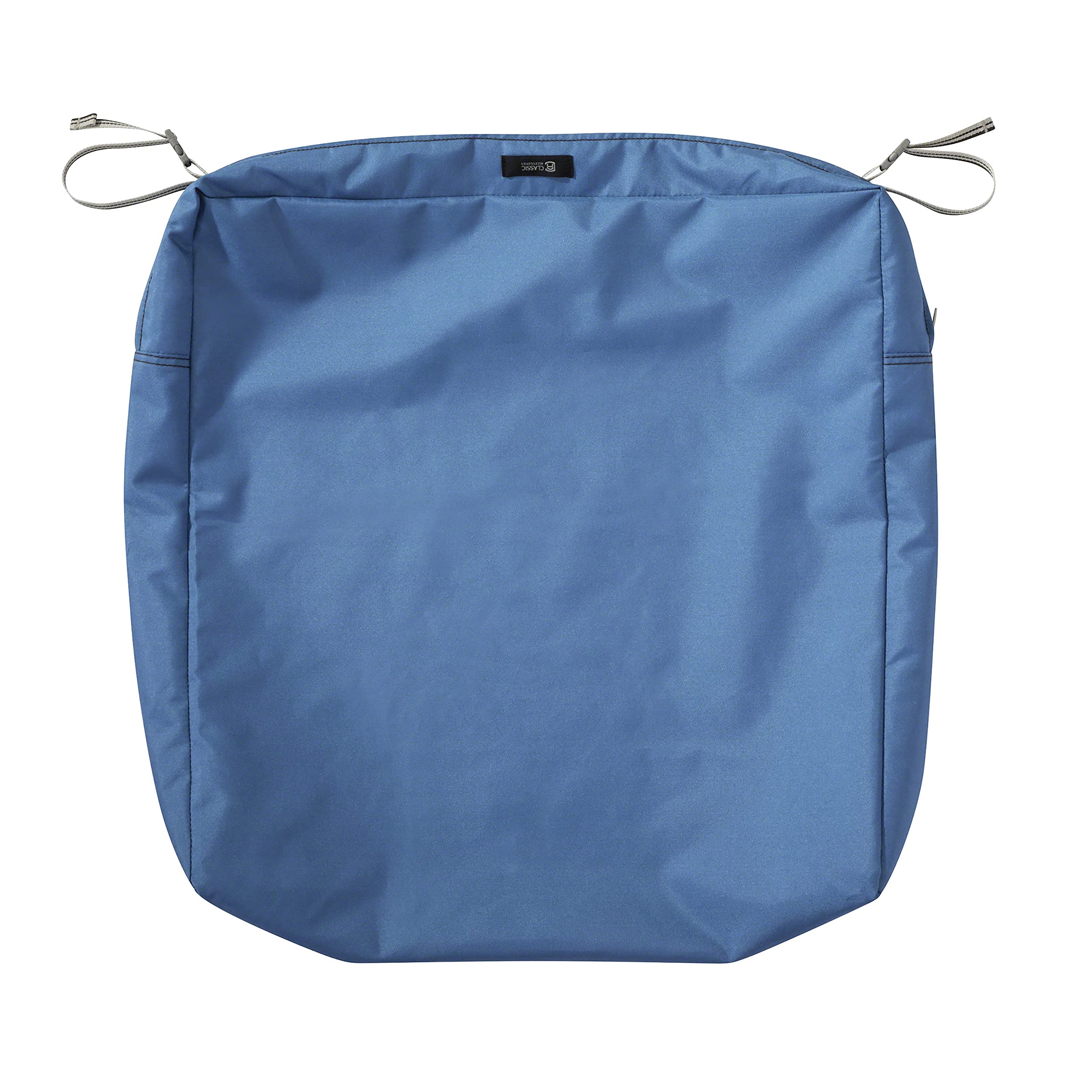 Classic Accessories Ravenna Rectangular Patio Seat Cushion Slip Cover - Durable Outdoor Cushion, Empire Blue, 21" L x 19" W x 5" Thick — image 1