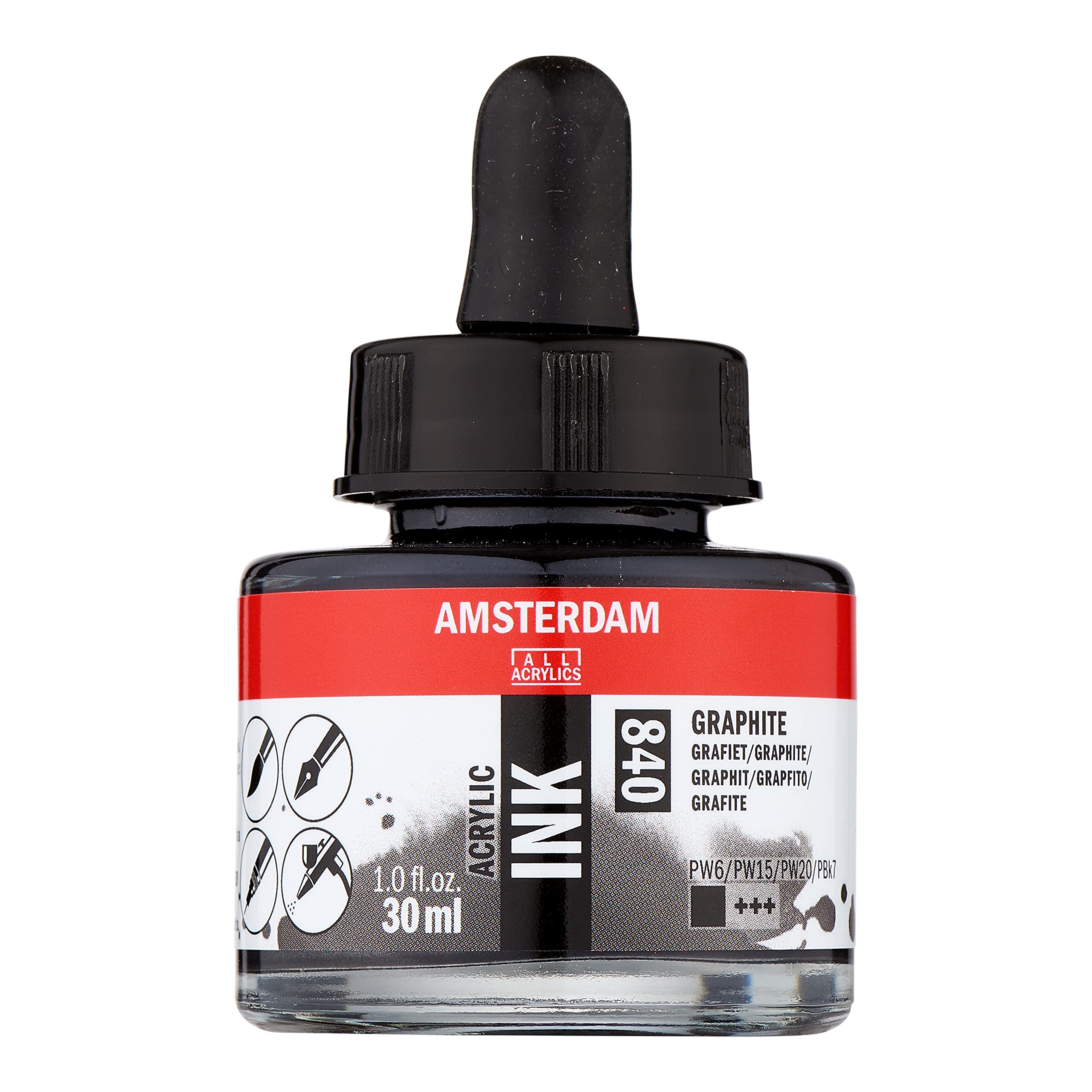 Amsterdam Acrylic Ink Bottle 30 ml Graphite 840 (17208400)
