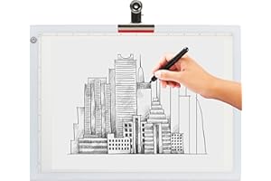 DASHER PRODUCTS LED Tracing Light Box, Ultra-Thin Light Pad with Adjustable Brightness, Includes USB Cable, Adapter, Tracing Paper, and Clip. Portable Drawing Pad and LED Board for Sketching, Cricut Projects, Art