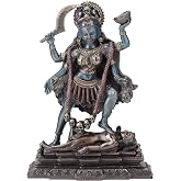 Veronese Design 7 3/4 Inch Kali Hindu Goddess Standing On Lord Shiva Cold Cast Resin Bronze Finish Statue