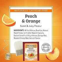 Twinings Peach & Orange Herbal Tea Individually