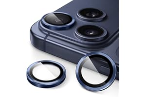 JETech Camera Lens Protector for iPhone 17 Pro 6.3-Inch and iPhone 17 Pro Max 6.9-Inch, 9H Tempered Glass Metal Individual Ri