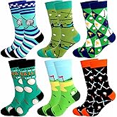 Fancy Land 6 Pairs Funny Golf Socks Men Women Valentines Gifts for Golf Lover Birthday Holiday Party Supplies
