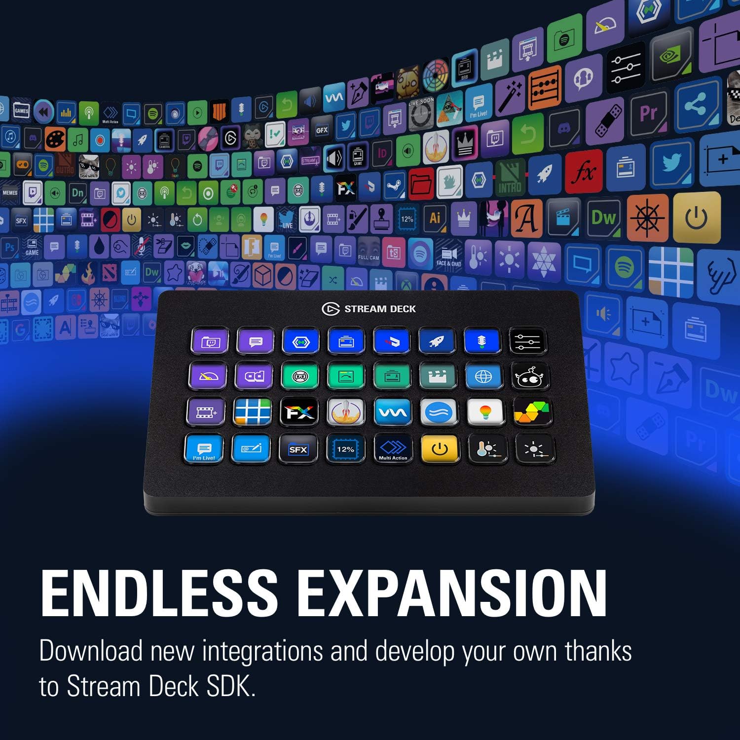 Elgato Stream Deck XL - Advanced Stream Control with 32 customizable LCD keys, for Windows 10 and macOS 10.13 or later: Computers & Accessories