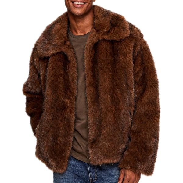 Ablanche Urban Fur Fitter Hoooded Men's Faux Fur Reversible Jacket