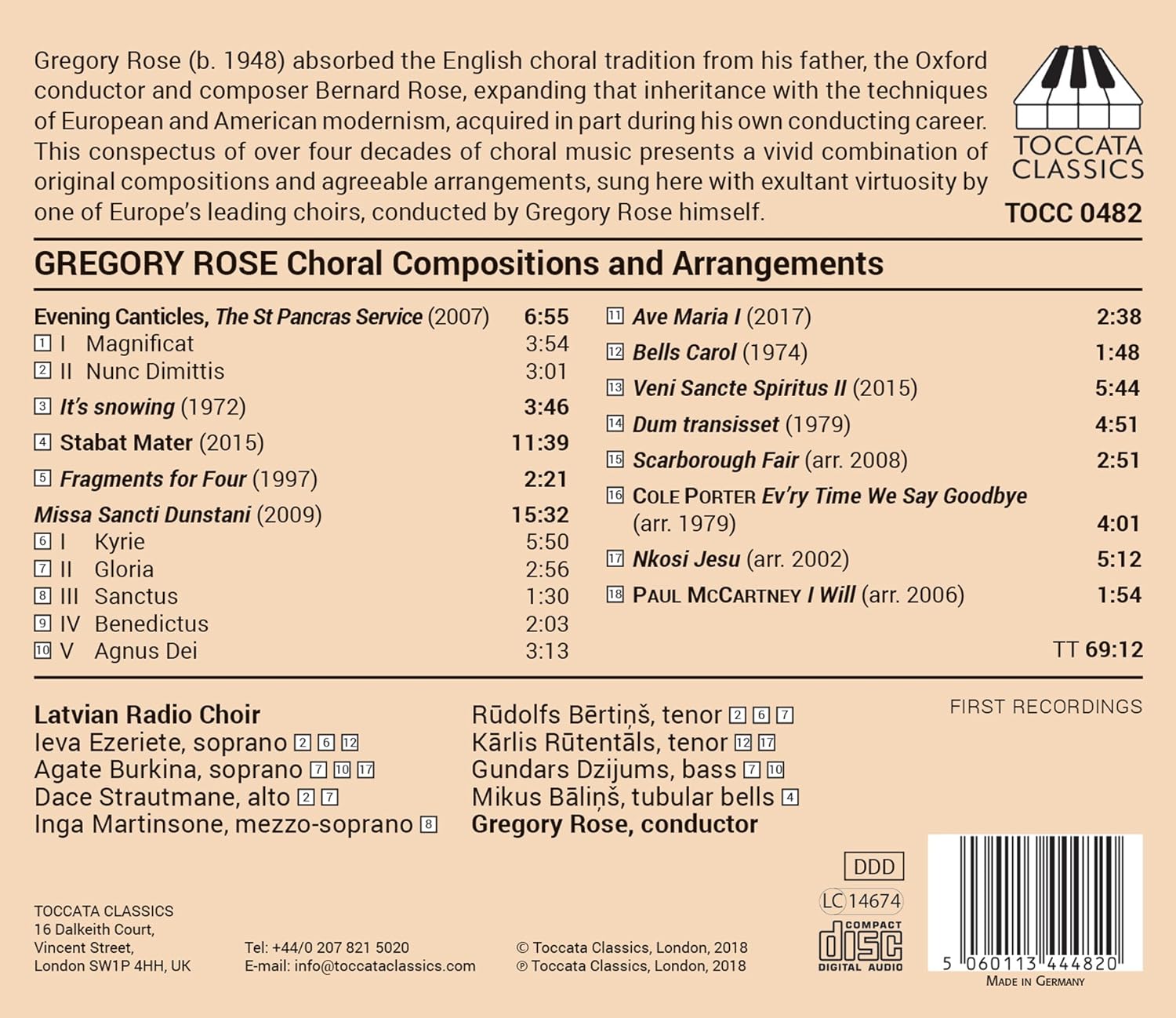 Gregory Rose: Choral Compositions and Arrangements - Image 4
