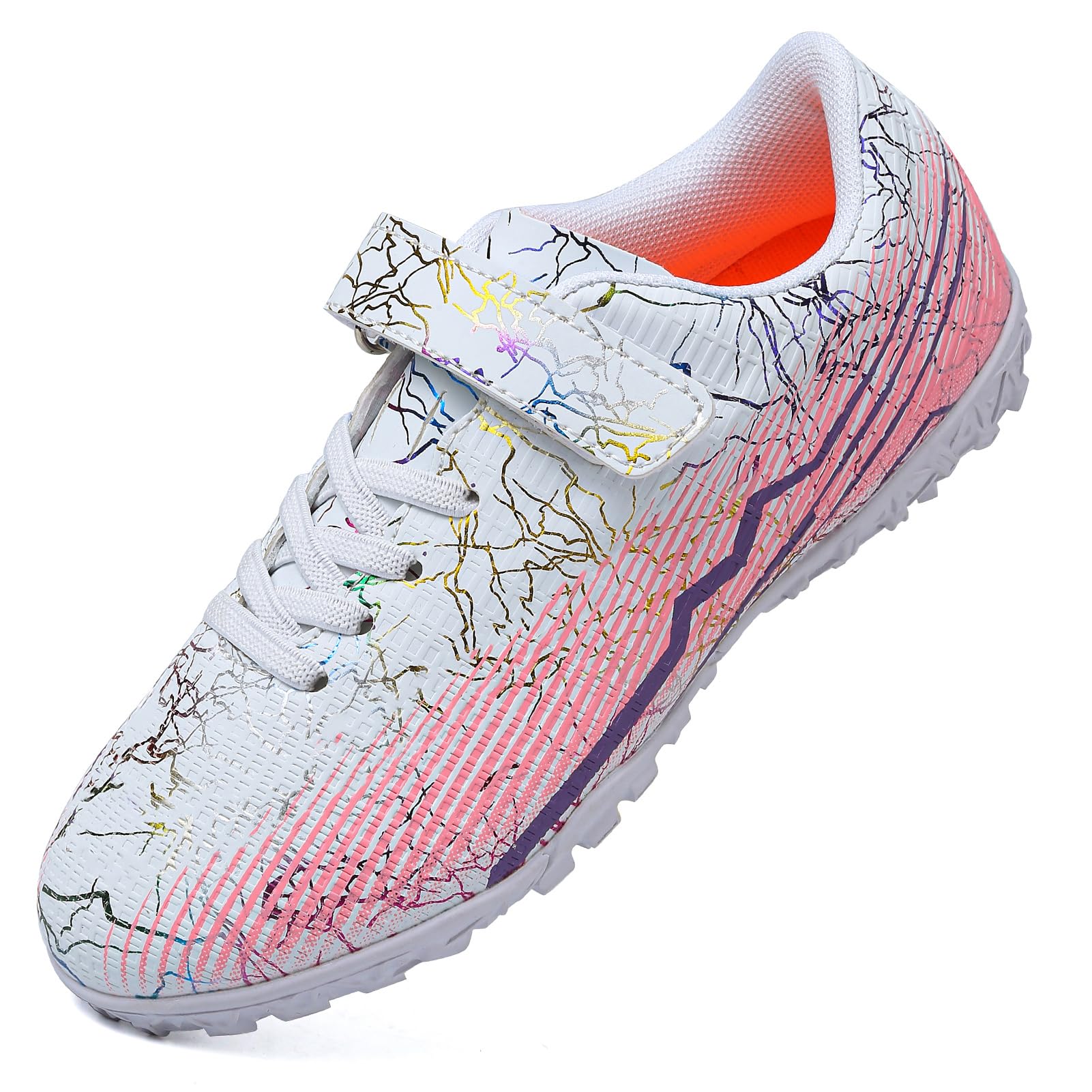 Photo 1 of Kids' Soccer Cleats - Boys & Girls Football & Baseball Cleats - Indoor & Outdoor Turf Soccer Shoes - High Top Futsal Shoes - Zapatos De Futbol Para Nios
