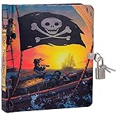 MOLLYBEE KIDS Pirate Lock and Key Diary – Fun Journal for Boys and Girls